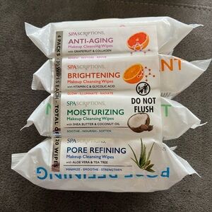 Spascriptions Makeup Cleansing Wipes Set of 4 packs of 30